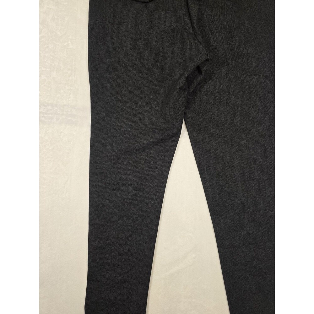 Conceited Black Dress Pants Button Flat Front Tapered Leg Solid Women - Picture 9 of 10